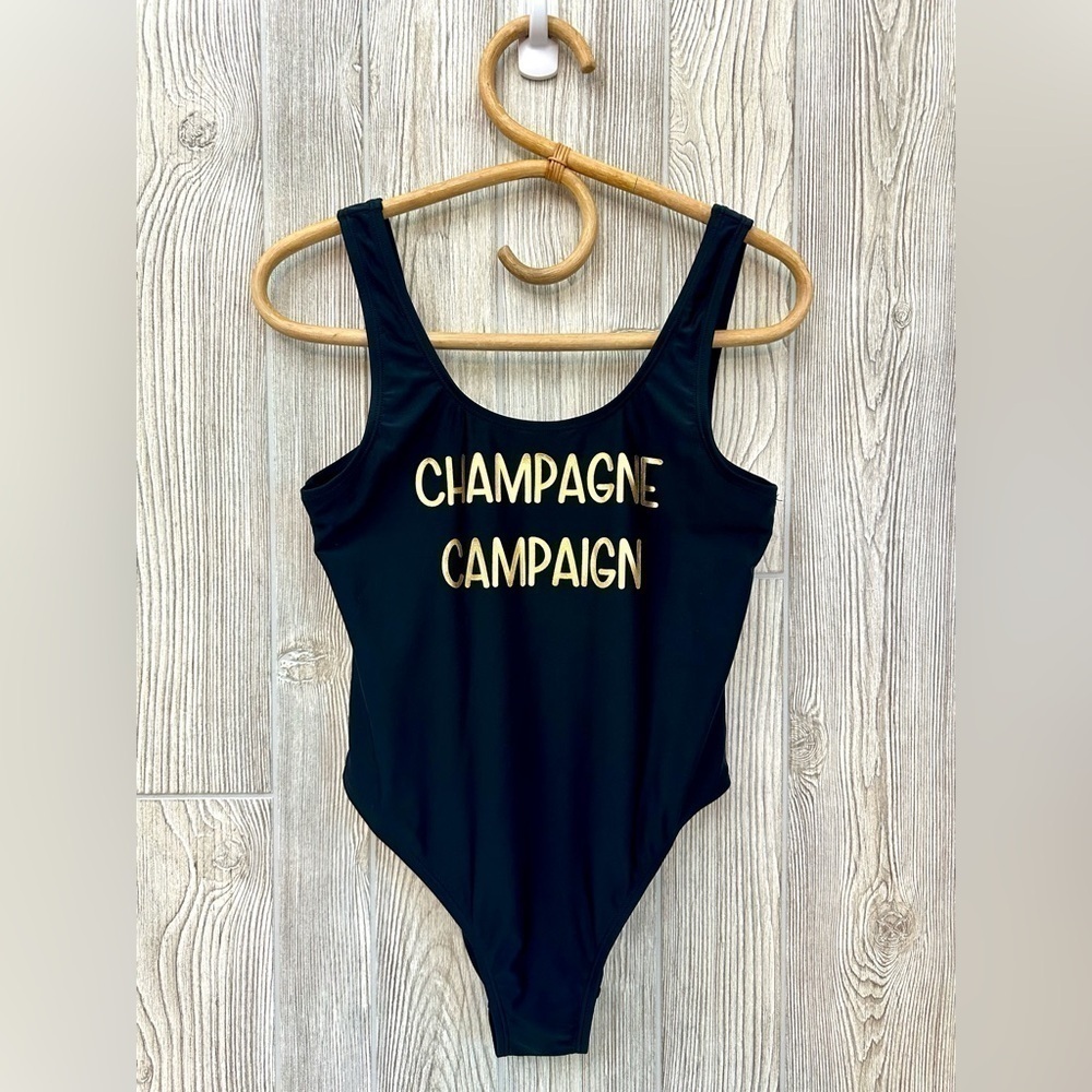NEW! CABANA DEL SOL Champagne Campaign One Piece Swimsuit Womens Size Medium - Picture 12 of 12